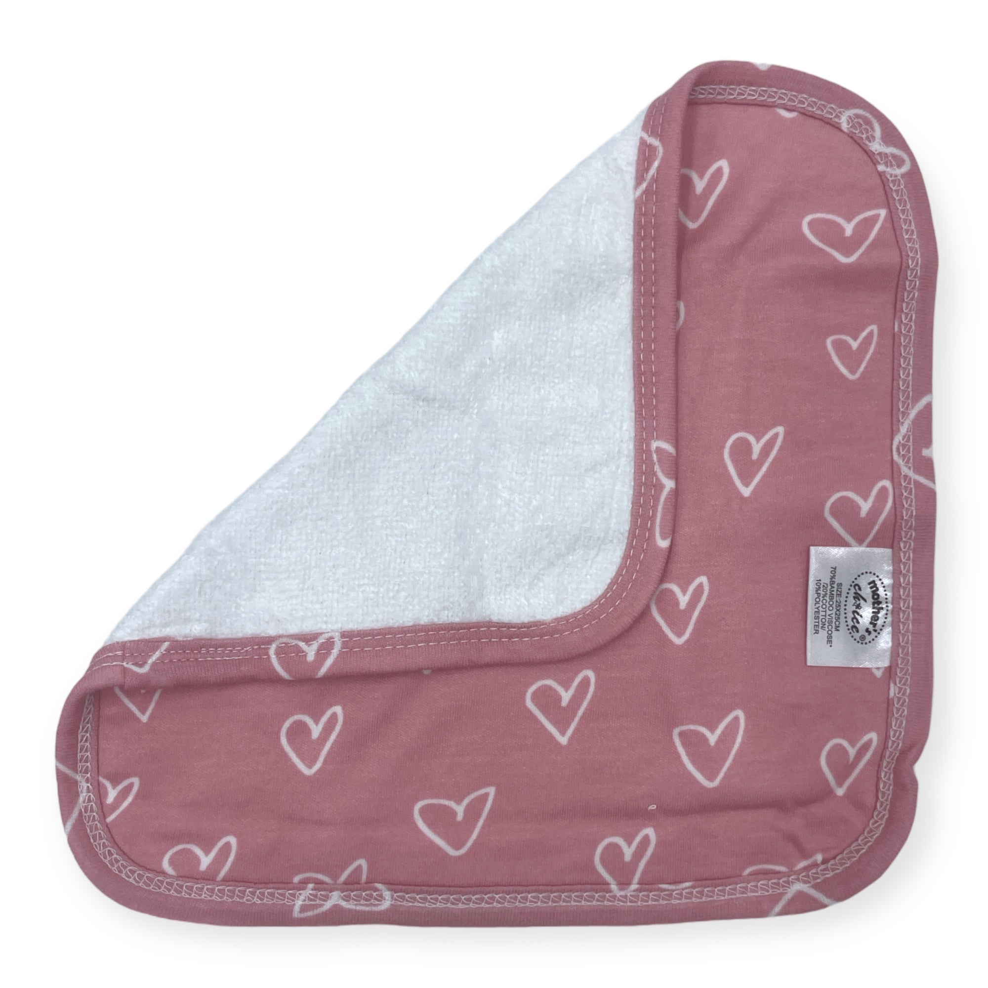 Mothers Choice  Bamboo 3 Pack Facecloths Pink