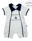 Mothers Choice Boys Sailor  Romper S/S Navy