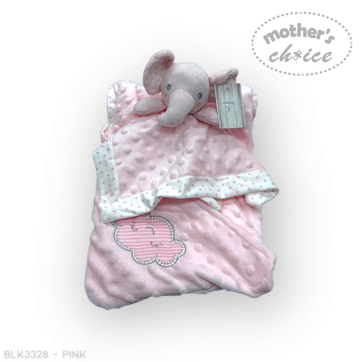 M/C SHERPA BLANKET &amp; ELEPHANT DUDU PINK