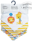 Mothers Choice 3 Pack Bandana Bib `Lion/Giraffe`