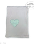 Mothers Choice  Cotton Waffle Blanket Pink Heart Embroid
