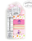 Mothers Choice 6 Pack Facecloth Set Pink Flowers