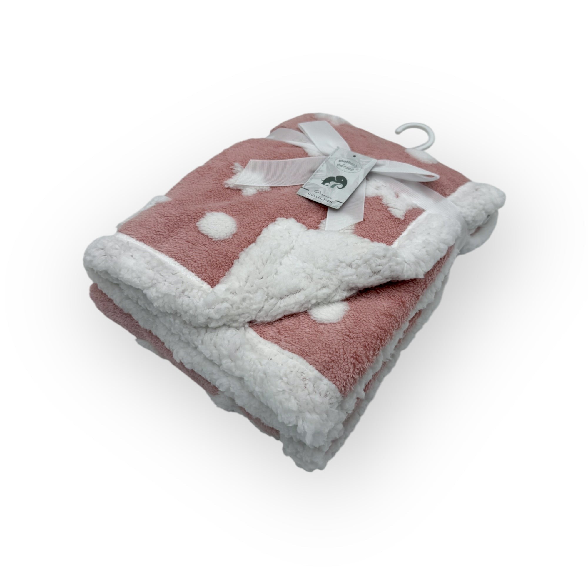Mothers Choice  Sherpa Fleece Stars Blanket Pink