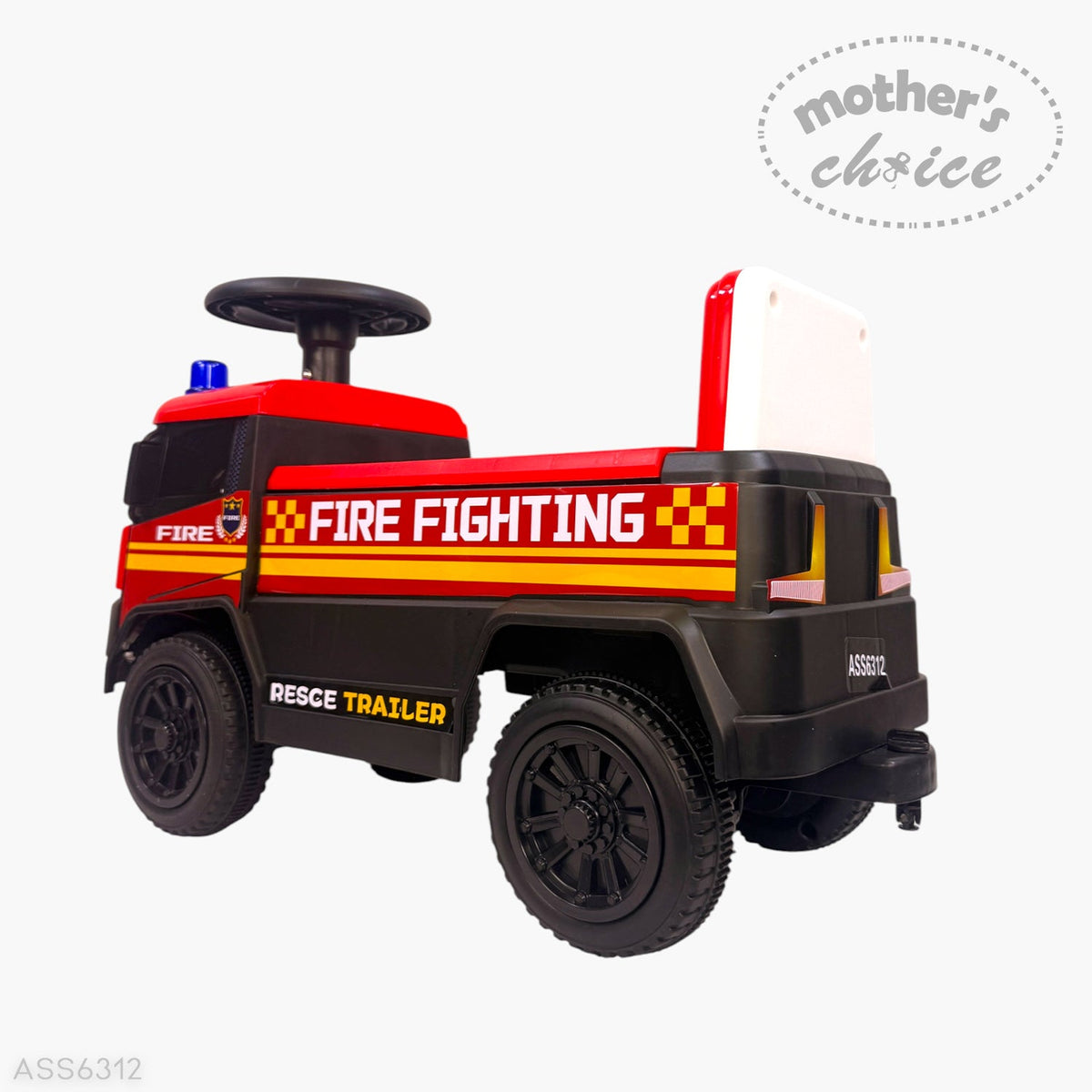 RIDE-ON CAR FIRE FIGHTER WITH TRAILER