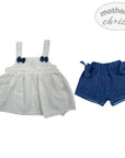 Mothers Choice Inf Girls 2 Piece Set Anglaise/Denim