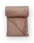 Mothers Choice  Single Layer Sherpa Fleece Stripe Blanket Pink