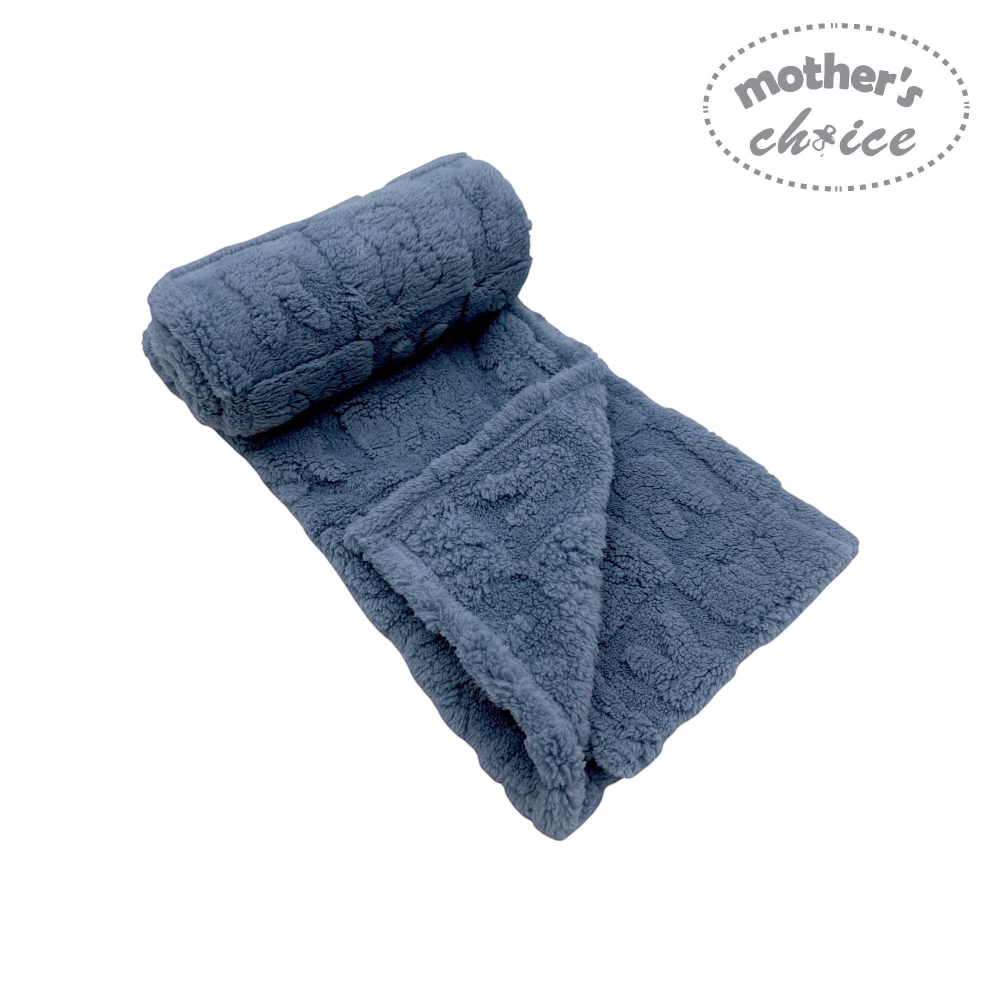 Mothers Choice  Single Layer Jacquard Blanket Blue