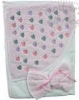 2 piece bath time set baby hooded towel facecloth