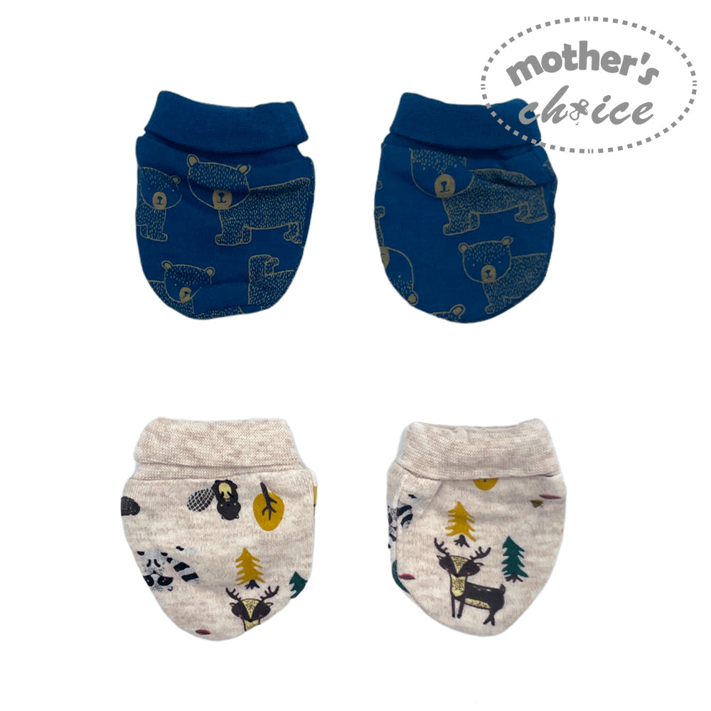 Mothers Choice 100% Cotton 2 Pack Mittens