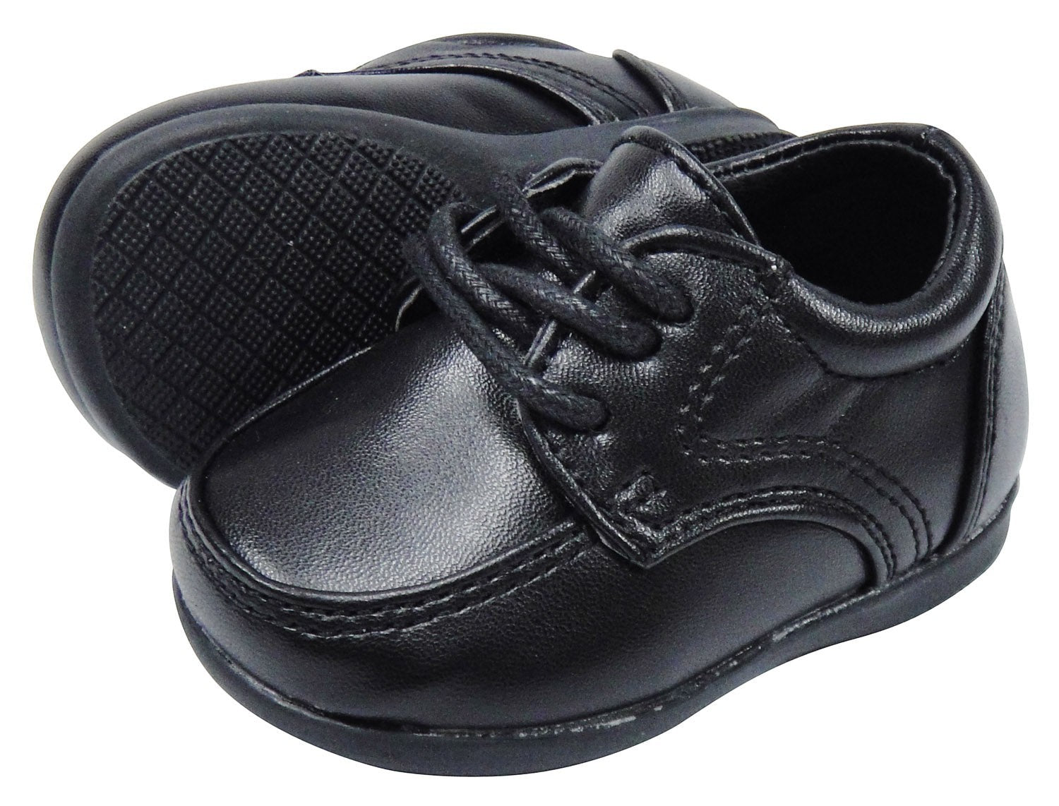 baby boy shoes black lace up formal style
