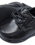 baby boy shoes black lace up formal style