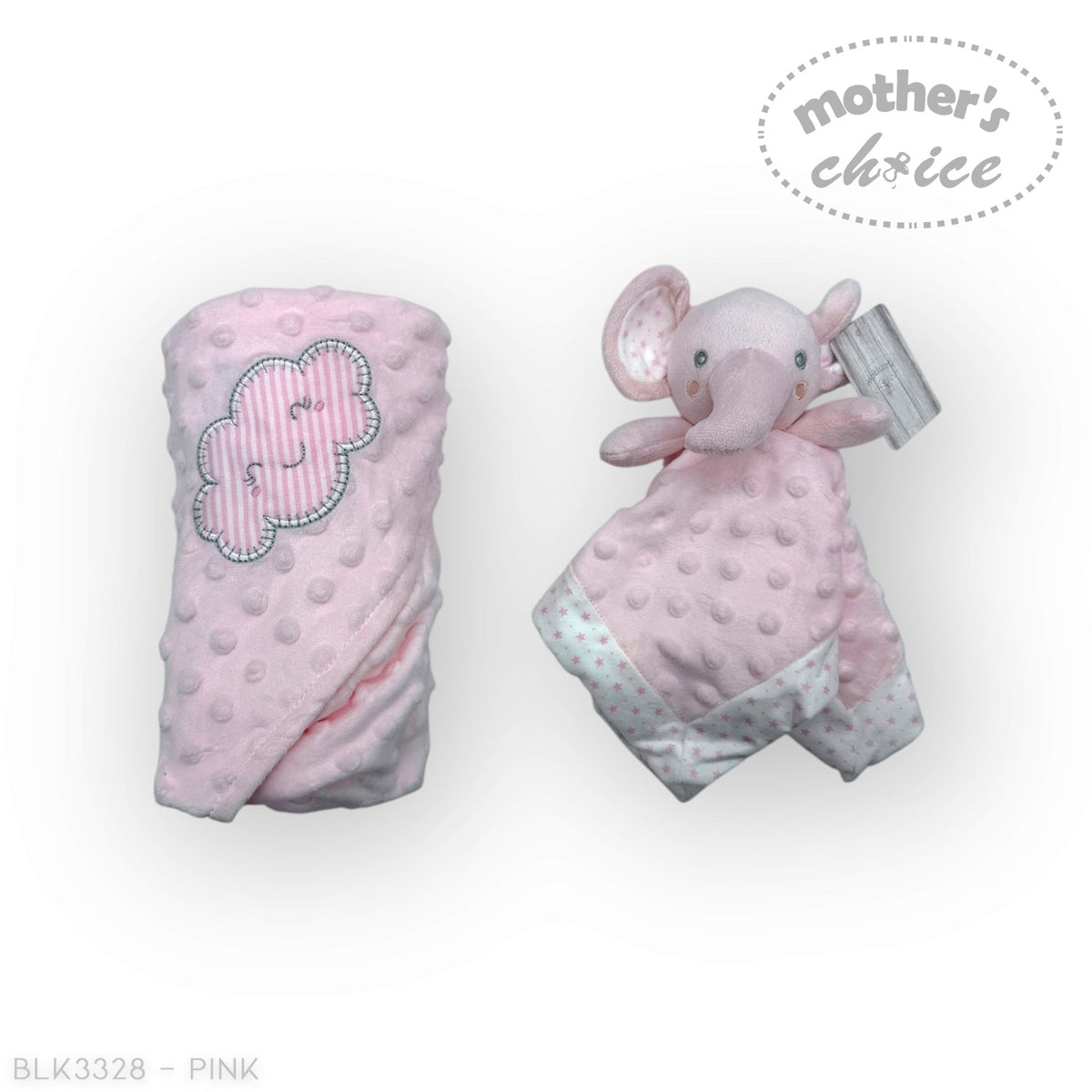 M/C SHERPA BLANKET &amp; ELEPHANT DUDU PINK