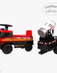 RIDE-ON CAR FIRE FIGHTER WITH TRAILER