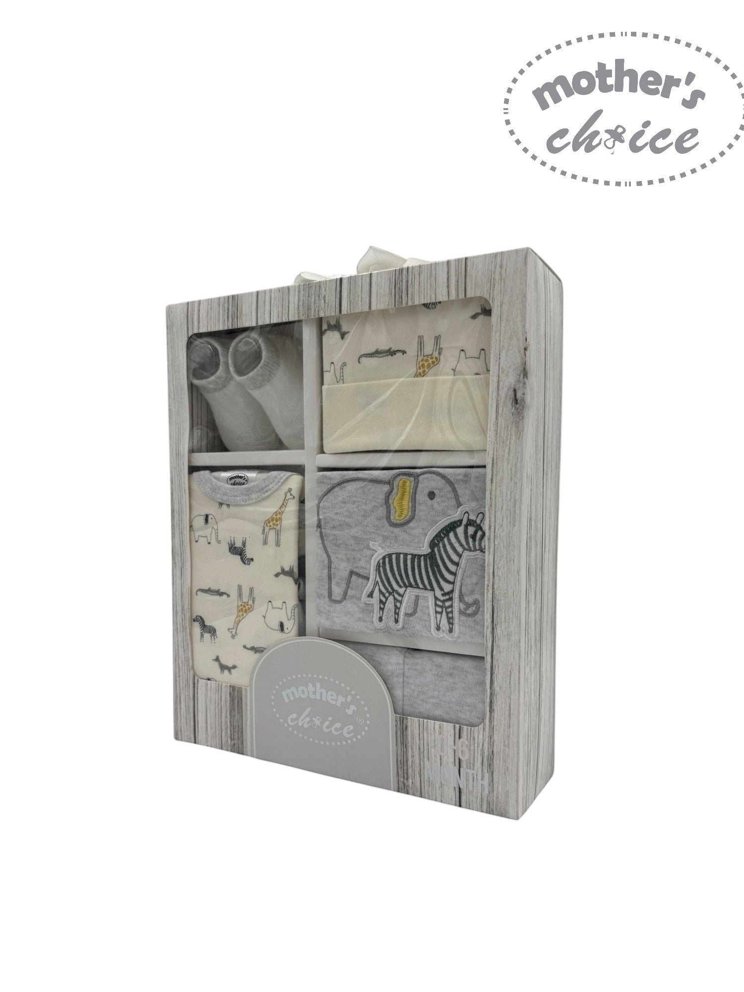Mothers Choice 5 Piece Gift Set Grey Elephant