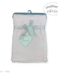 Mothers Choice  Cotton Waffle Blanket Pink Heart Embroid