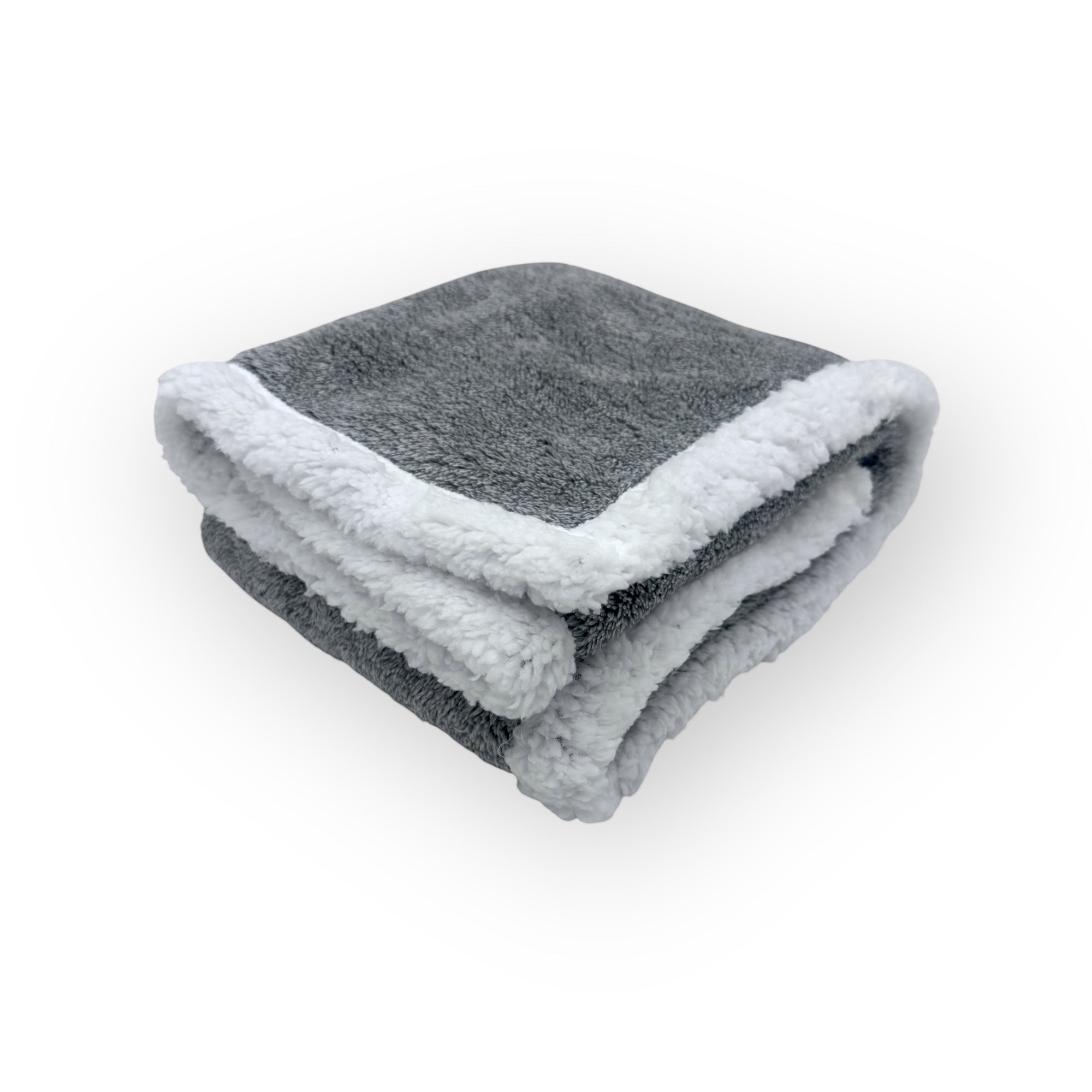 Mothers Choice  Sherpa Fleece Blanket Grey