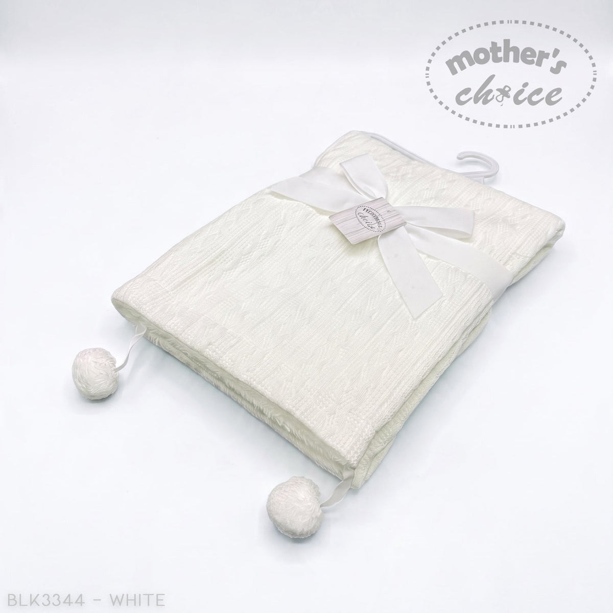 M/C DOUBLE LAYER WOVEN BLANKET WHITE