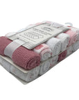 Mothers Choice  12 Pack Facecloth Sets 'Bear/Star-Pink'