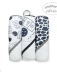 Mothers Choice  3 Piece Hooded Towels And 3 Piece Facecloths Milk Bottle