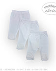 Three pairs of baby leggings on a white background with 'Mother's Choice' branding.