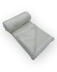 Mothers Choice  Sherpa Fleece Stripe Blanket White