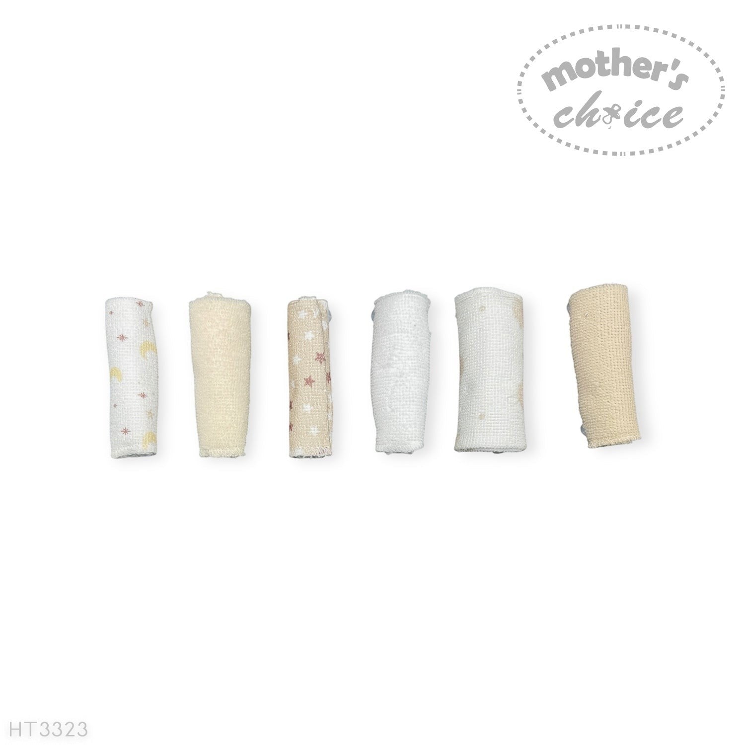 Mothers Choice  6 Pack Washcloth Set Stone Moon