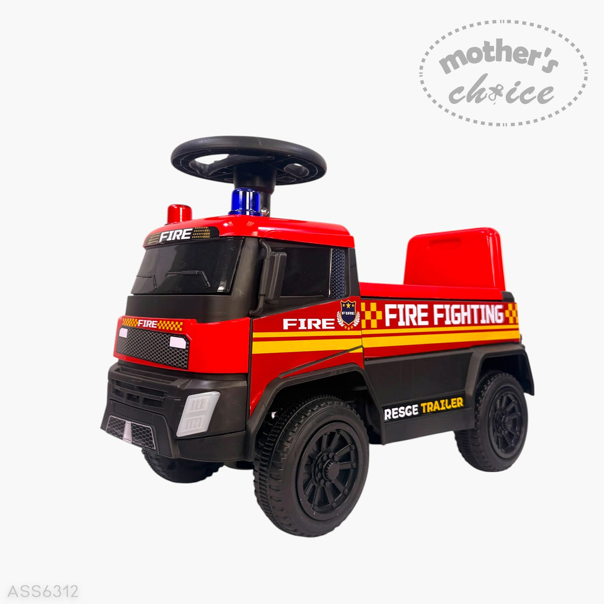 RIDE-ON CAR FIRE FIGHTER WITH TRAILER