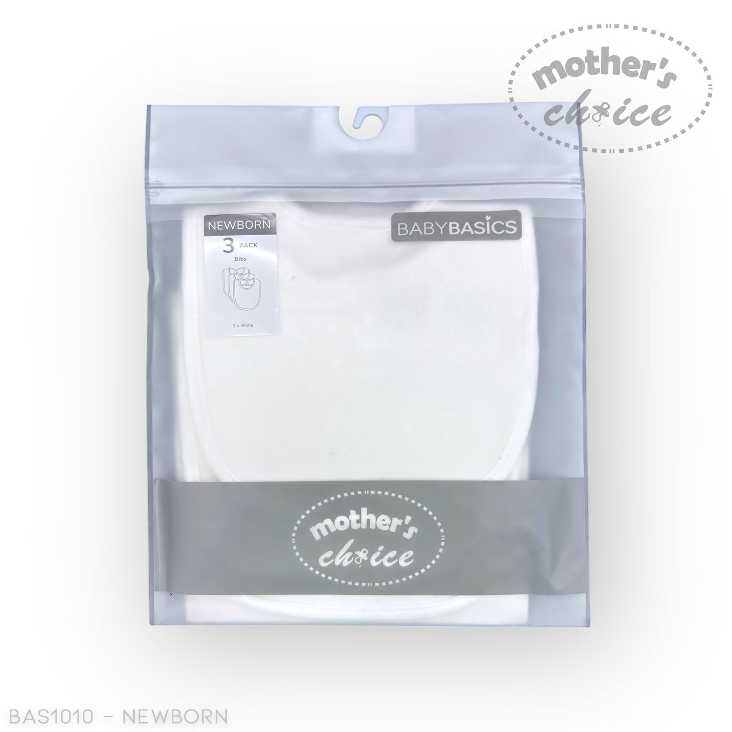 Pack of baby basics with 'Mother's Choice' branding on a white background