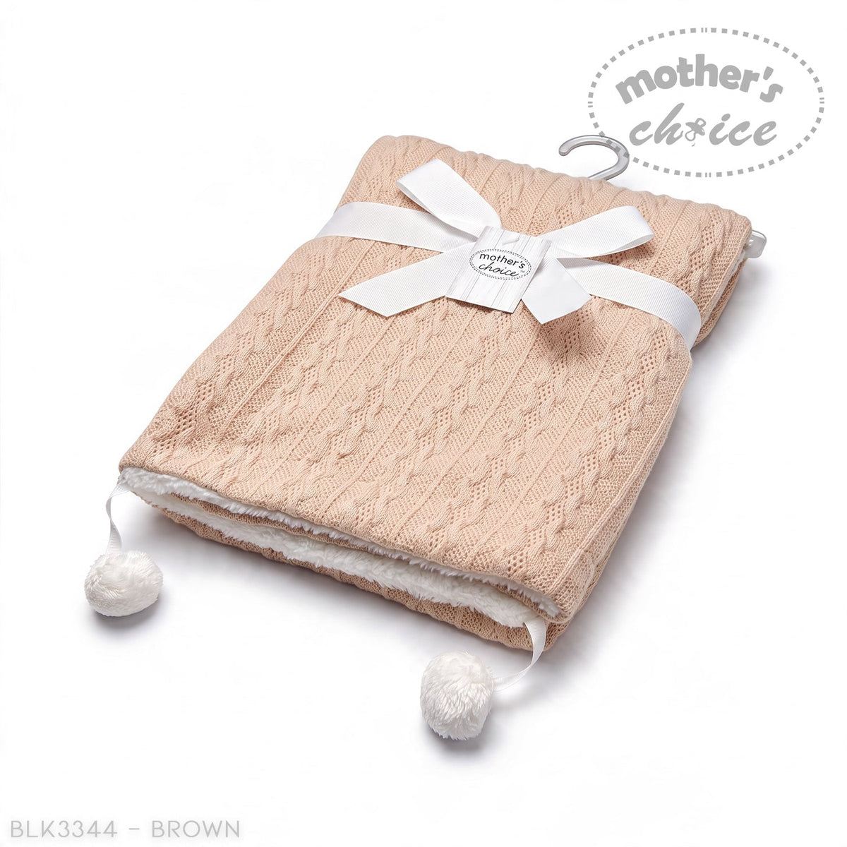 M/C DOUBLE LAYER WOVEN BLANKET BROWN