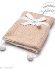 M/C DOUBLE LAYER WOVEN BLANKET BROWN