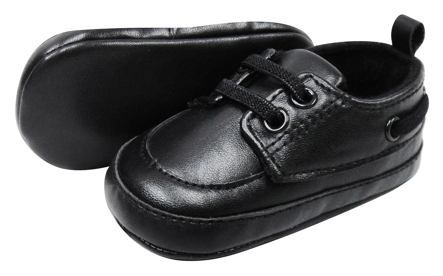 baby boy shoes black lace up formal style