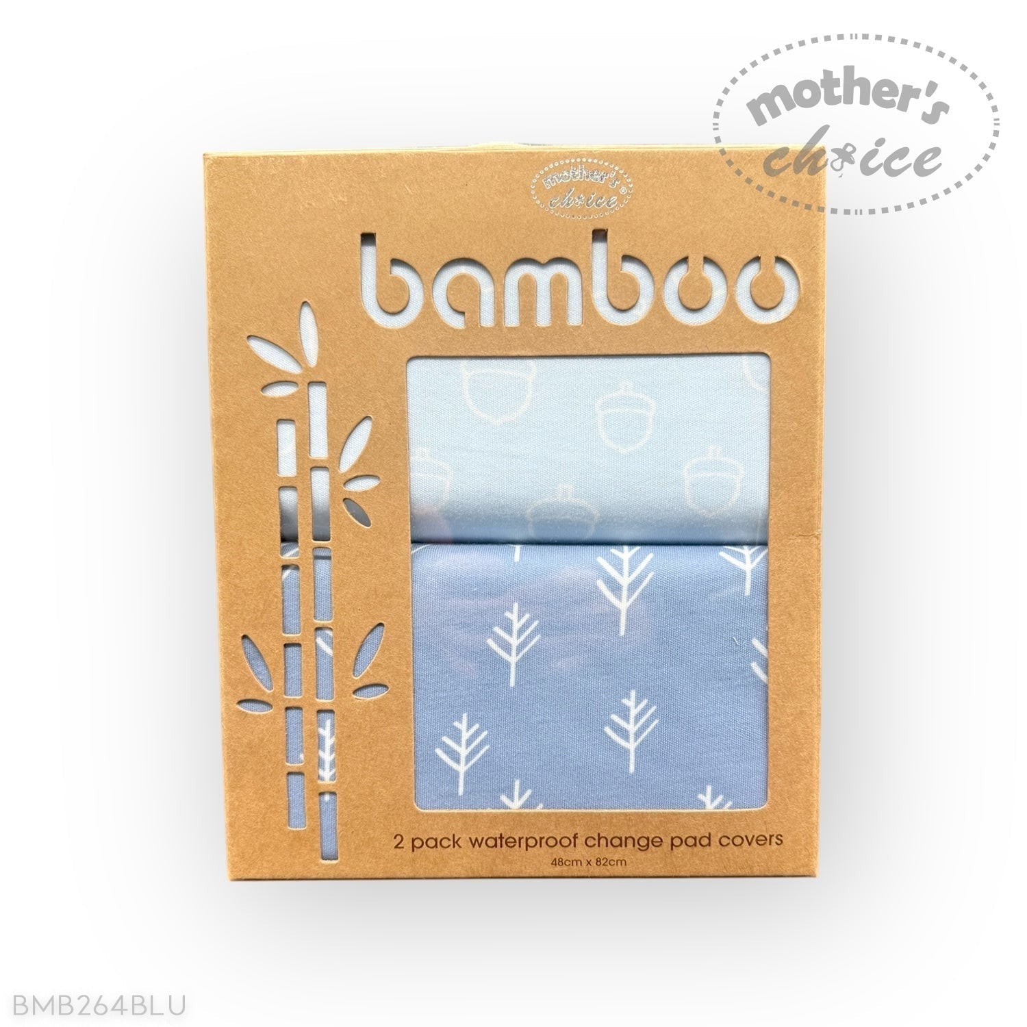 Mothers Choice Bamboo 2 Pack Waterproof Change Mat Blue