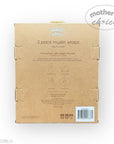Cardboard packaging of 2-pack muslin wraps with 'Mother's Choice' branding on a white background.