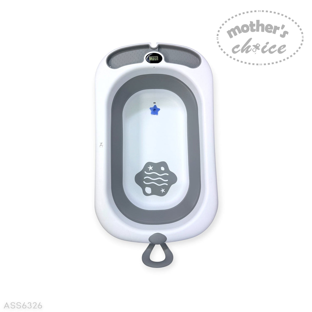 FOLDABLE BABY BATHTUB WITH THERMOMETER AND STAND