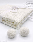 M/C DOUBLE LAYER WOVEN BLANKET WHITE