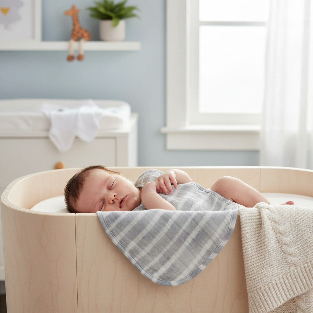 Mothers Choice 2 Pack Muslin Bibs Grey