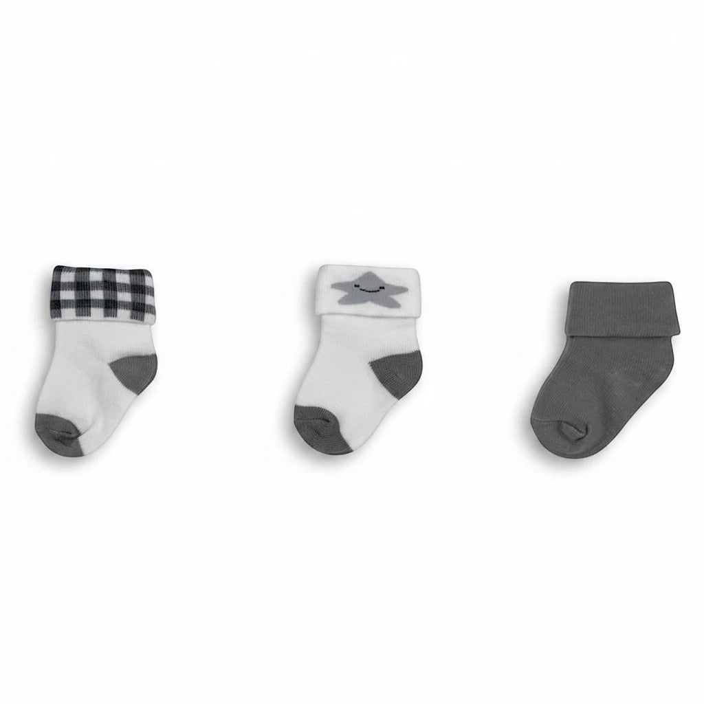 Mothers Choice 3 Pack Infant Socks Star