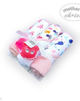 Stork And Baby Mothers Choice 3 pack baby hooded towels with whale and sea creature prints and a red crab bath toy