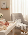 Stork and Baby white cotton interlock babygrow with ducks and squirrels print, part of a 5-piece starter pack.