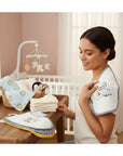 Stork And Baby 100% cotton 3 pack burp cloths with elephant and giraffe embroidery. Soft and absorbent for baby.