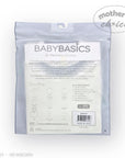 Stork And Baby Mothers Choice 3 pack of white cotton baby bibs with a subtle pattern.