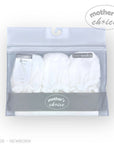 Stork And Baby Mothers Choice 6 Pack Newborn Mittens, white, soft cotton, protects baby skin from scratches.