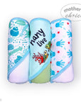 Stork And Baby Mothers Choice 3 pack baby hooded towels featuring turtle and sea life prints in blue and white