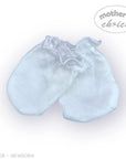 Stork And Baby white cotton baby mittens with ruffled cuffs, 6 pack