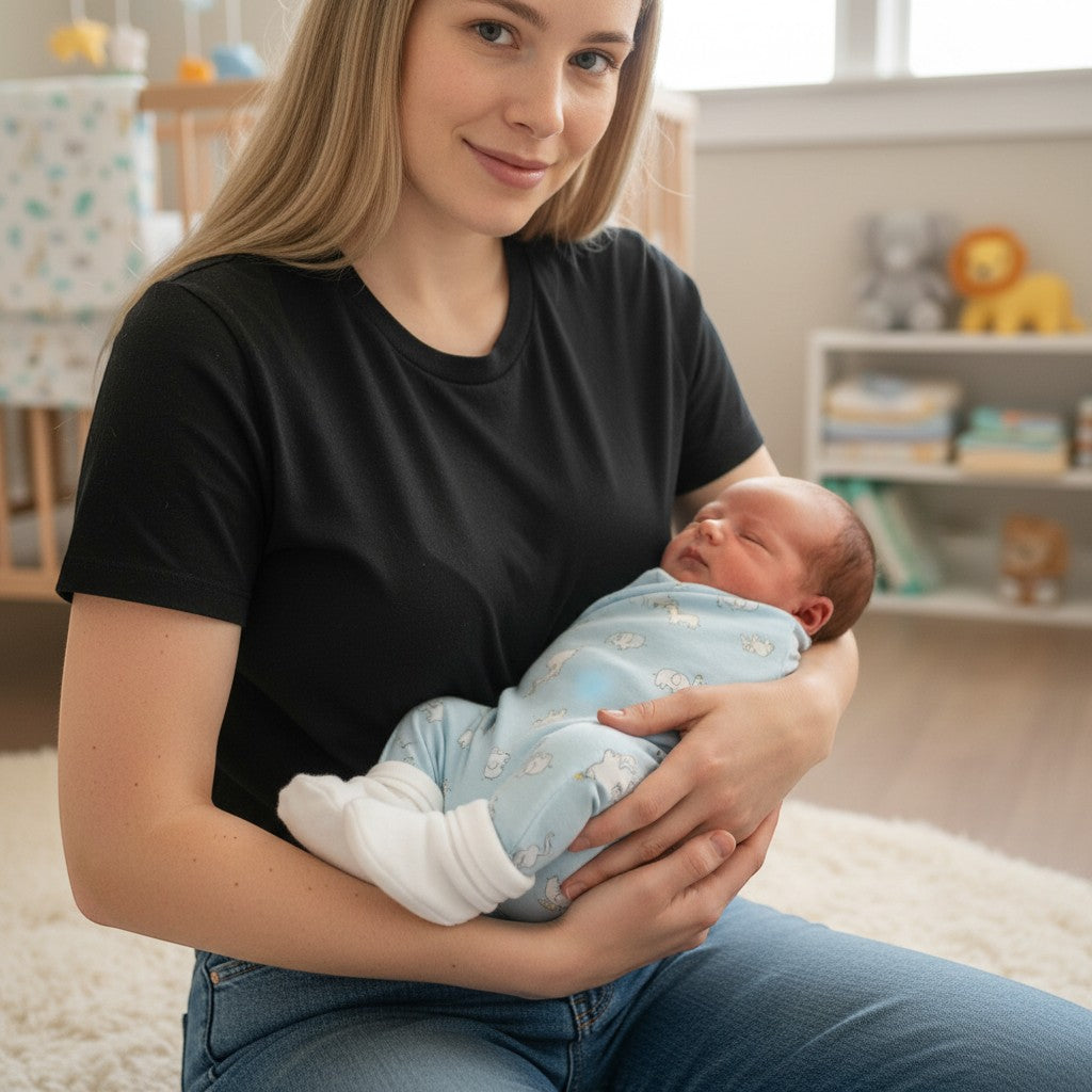 Stork And Baby white soft cotton booties for premature infants, designed for comfort and warmth.