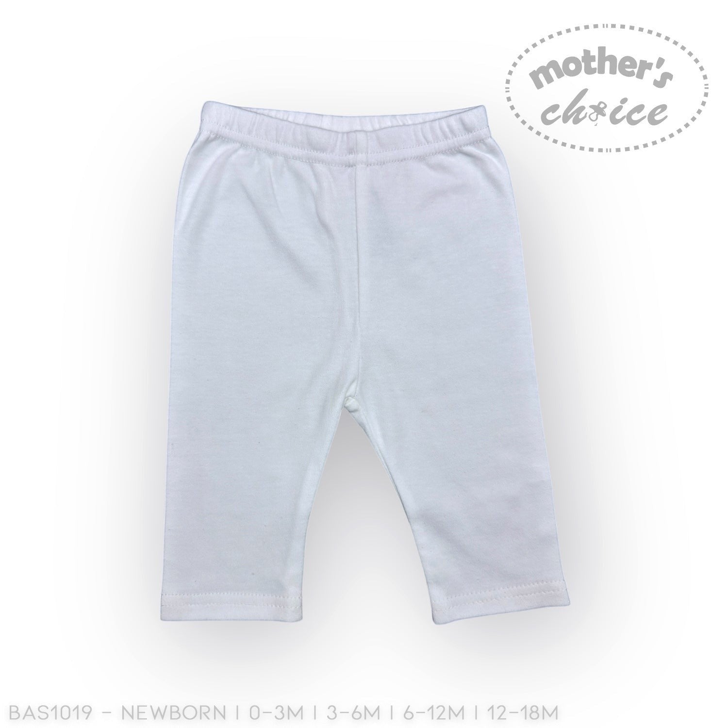 Stork And Baby white cotton blend open-feet leggings for babies, 3-pack, soft and stretchy for playtime.