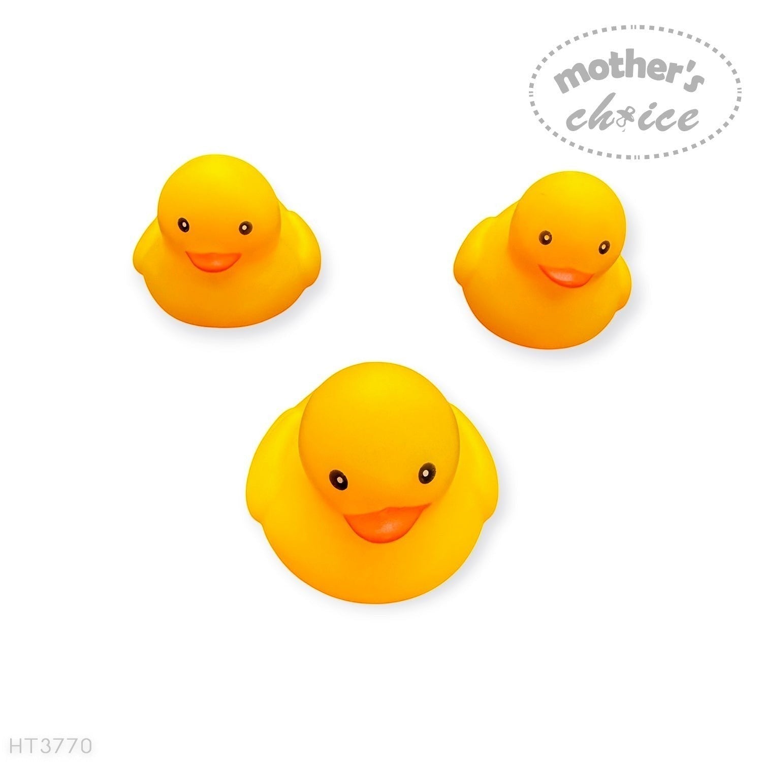 Stork And Baby Mothers Choice set of three yellow rubber duck bath toys for infants